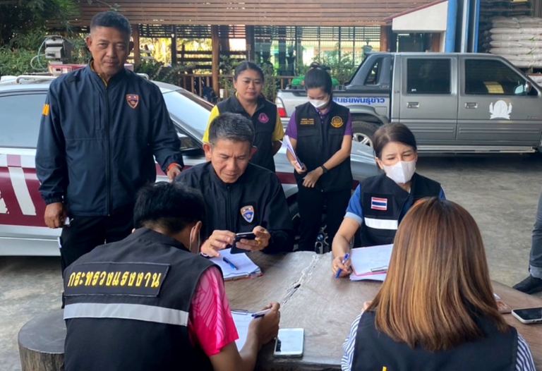 ประชุมตรวจสอบแรงงานต่างด้าวผิดกฎหมายฯ และออกตรวจสถานประกอบการ